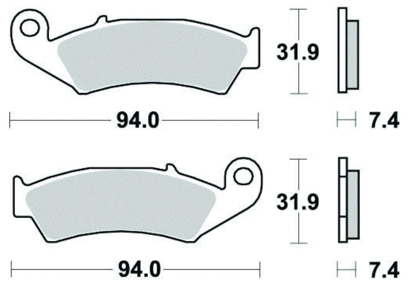 Pastiglie Freni Anteriori Standard (Tipo GG)